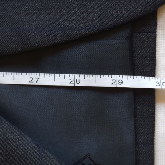 NWT Men's Chasteman Suit Blazer Pleated Pants 38R 32x32 Dark Gray Blue Pinstripe - Picture 13 of 14